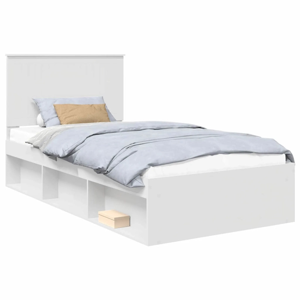 Struttura del letto Bianco 100 x 200 cm Pino massello 3411046
