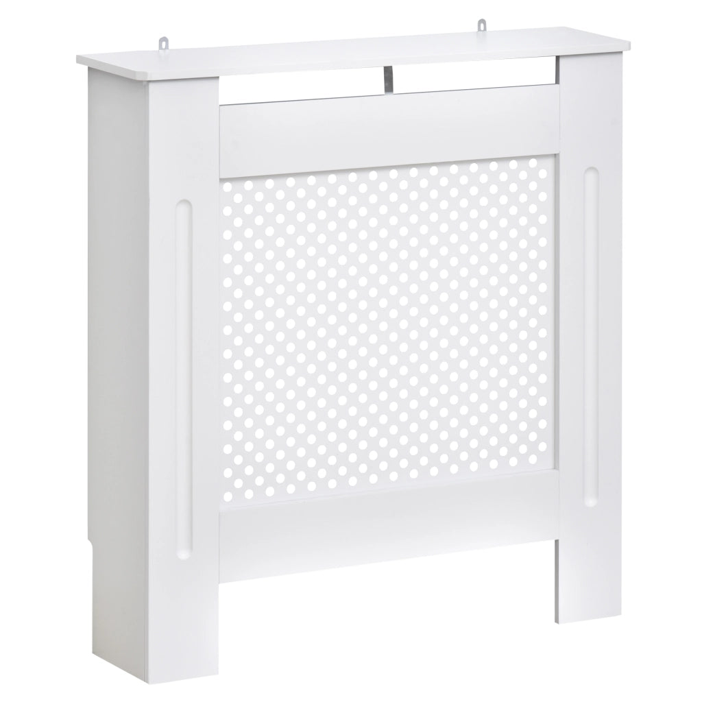 EasyComfort Copritermosifone Moderno a Griglia in MDF per Casa e Ufficio, 78x82x19 cm, Bianco