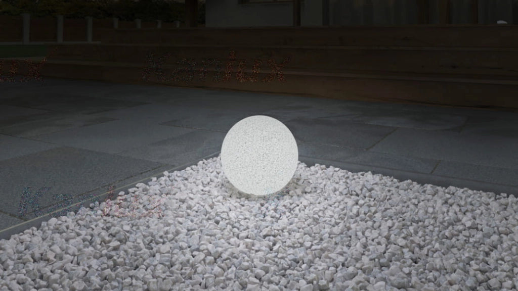 Lampada giardino sfera Kanlux STONO 20cm IP65 E27 grigia
