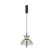 Maytoni Lampadario moderno Bangkok 1 luce LED integrato nero metallo vetro
