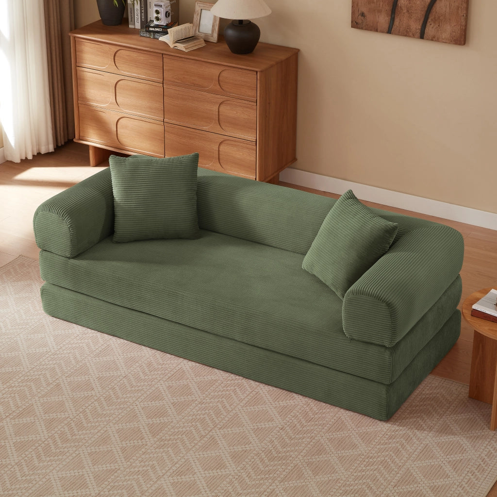 DIVANO LETTO modulare 41 x 41 x 99 cm verde in schiuma
