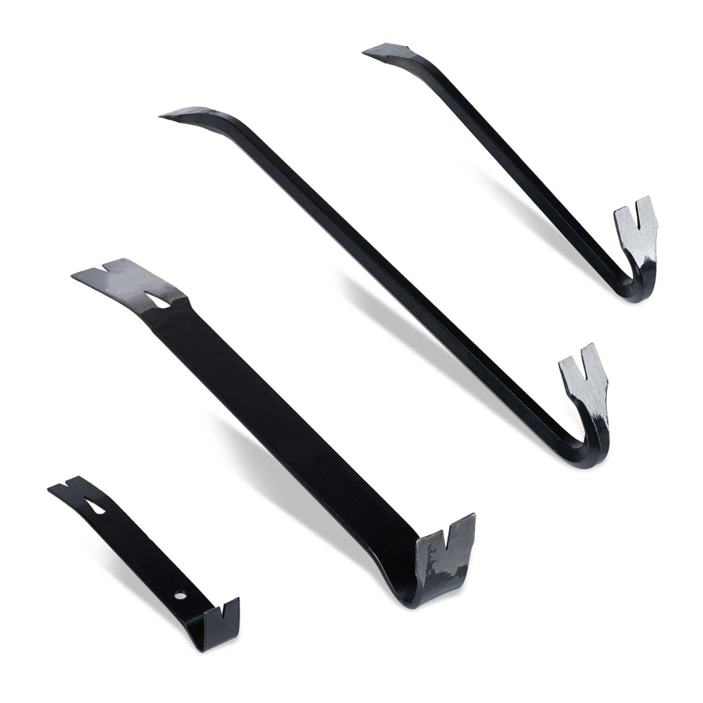 Set di 4 utensili a leva multiuso demolizione ristrutturazione 55 x 5 x 2 cm in acciaio temperato grigio 13_0017937