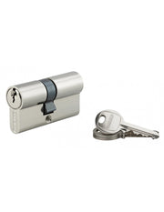 Cilindro europeo SA 28 x 33 mm, nichelato, anti-estrazione, 3 chiavi – THIRARD