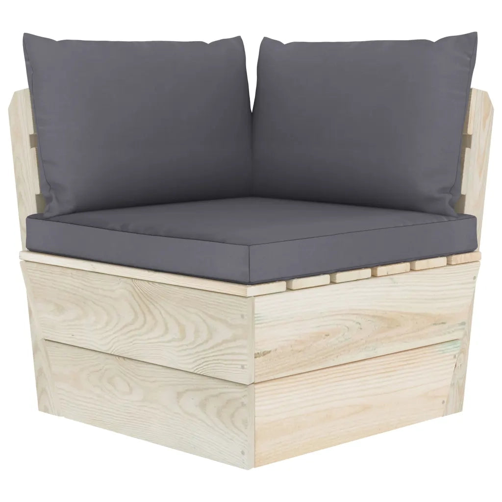 Divano da Giardino a 2 Posti su Pallet con Cuscini Legno Abete 3063384