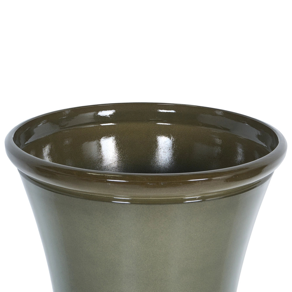 Vaso da fiori alto in pietra per giardino, per interni ed esterni 47 x 47 x 41 cm verde giardino terrazzo