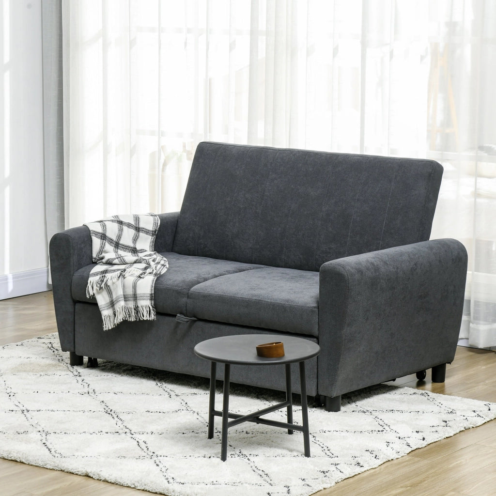 Divano Letto Singolo Clic Clac Schienale Regolabile 148x87x88 cm Velluto Grigio
