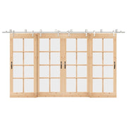Kit Binari Porta Scorrevole 400 cm Acciaio Inossidabile Argento