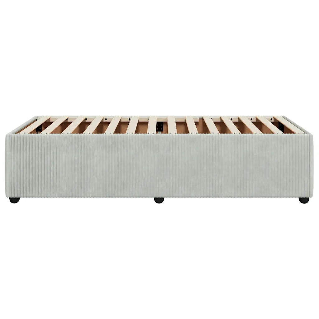 Giroletto senza Materasso Grigio Chiaro 90x200 cm Velluto 3284982