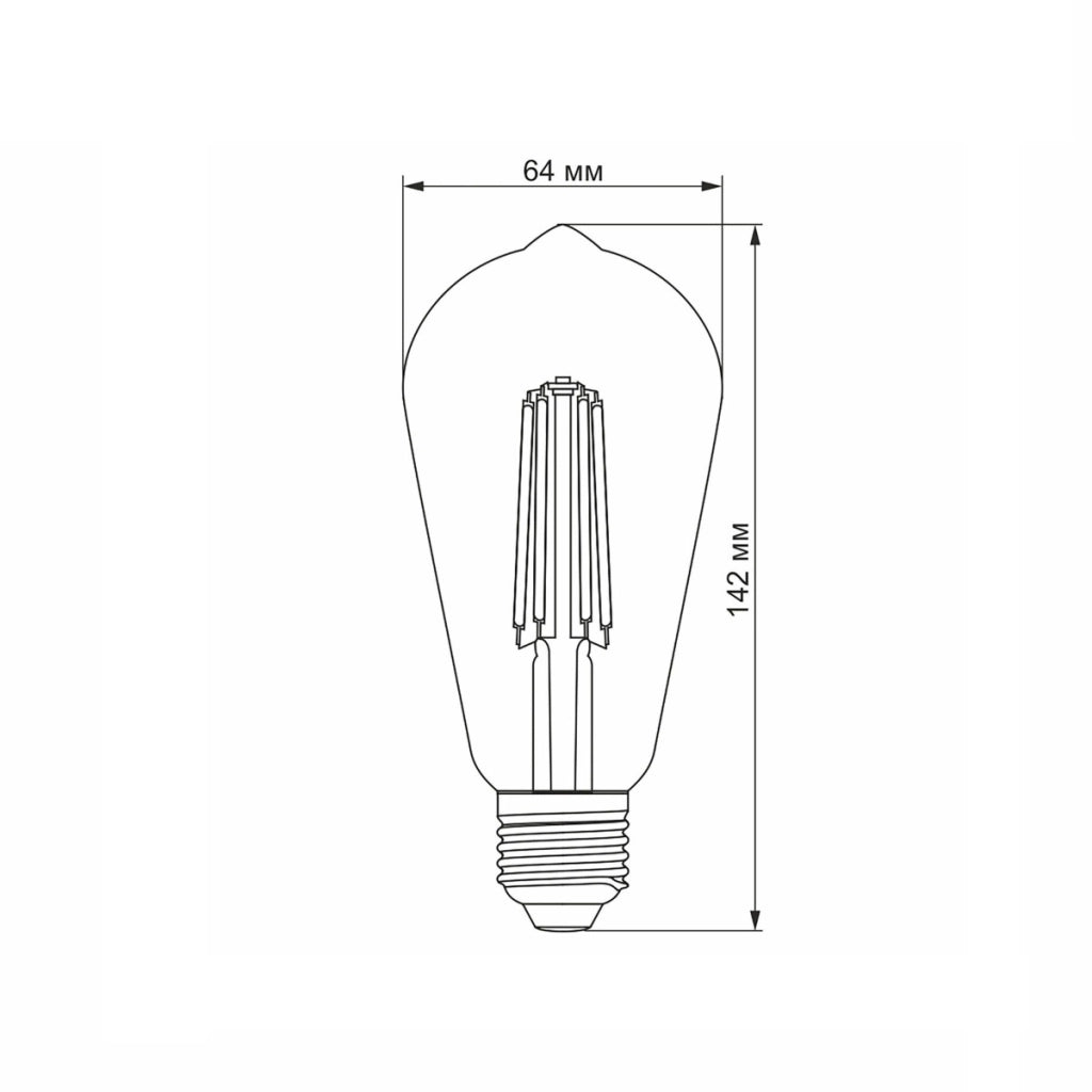 Lampadina LED filament ST64 E27 6W dimmerabile Videx