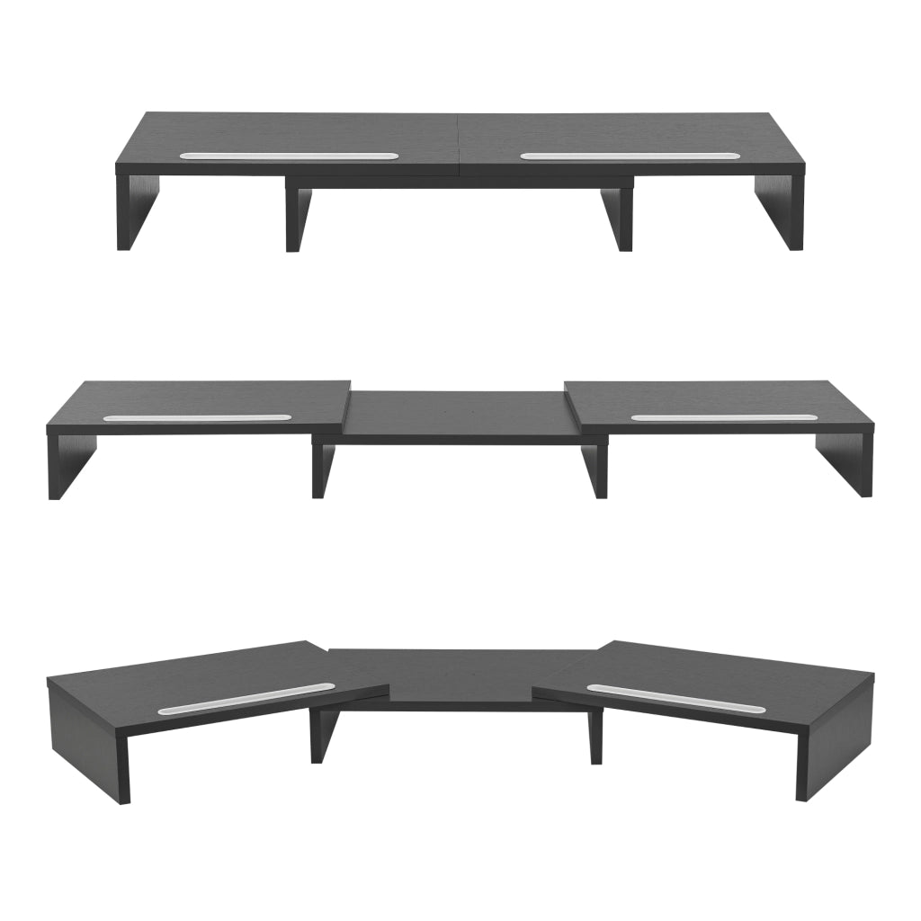 Supporto di Rialzo Monitor 'Vilppula' Base a Lunghezza Regolabile 79 - 111 cm - Grigio Scuro [en.casa]