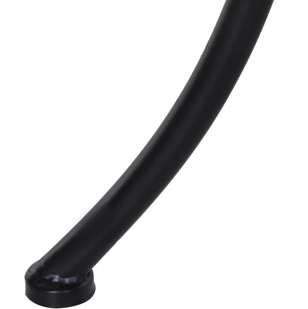 Tavolino da esterno in metallo nero 45x45x50 cm, pratico e resistente