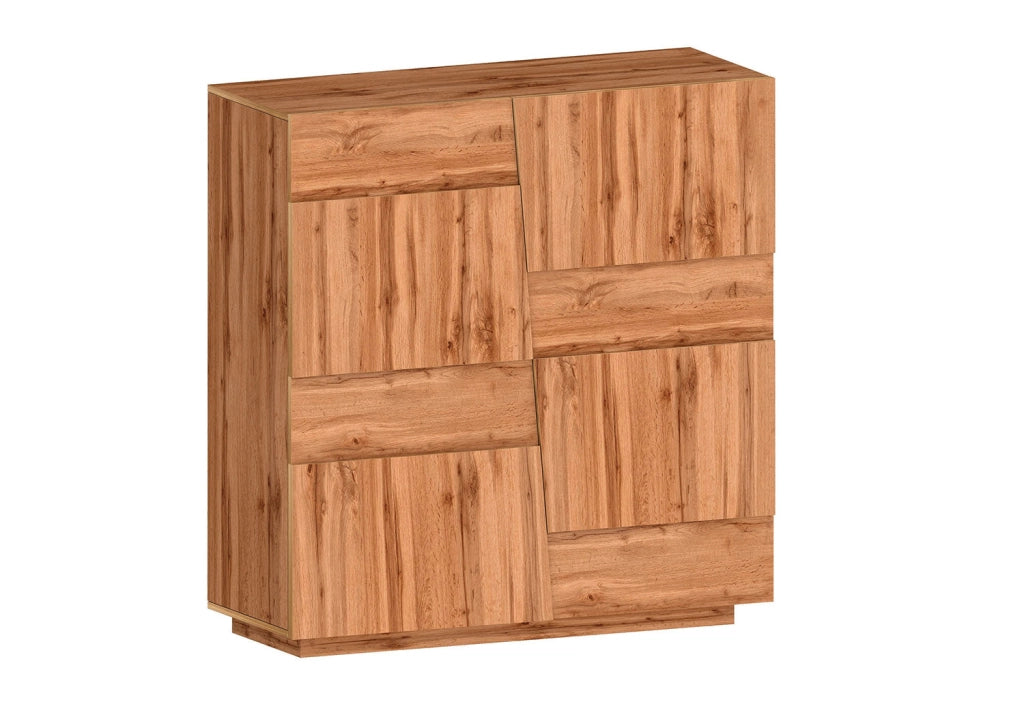 Credenza 2 Ante 120x44x126 cm Pongo 2A Rovere Wotan