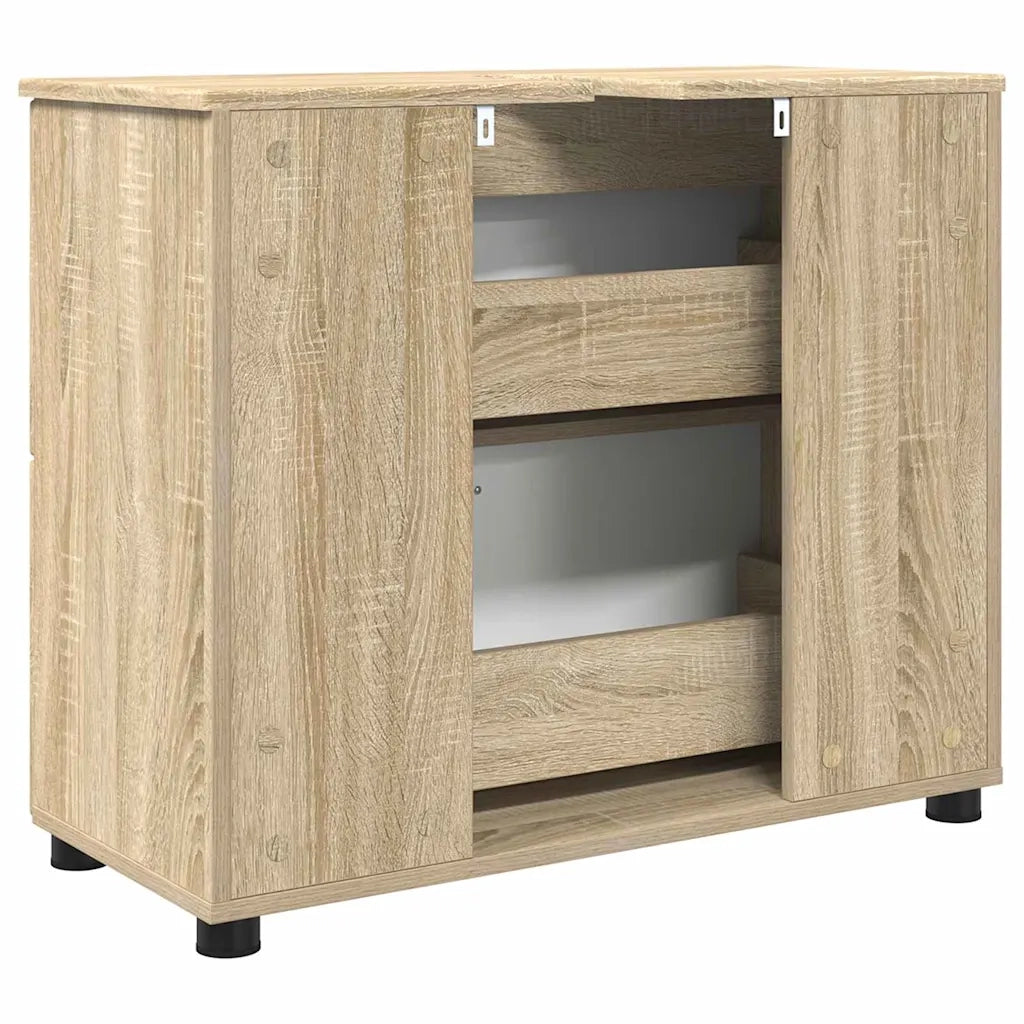 Mobile da Bagno con cassetto Rovere Sonoma 76,5 x 35 x 64 cm