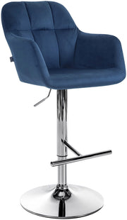 Barhocker Natoma Samt chrom