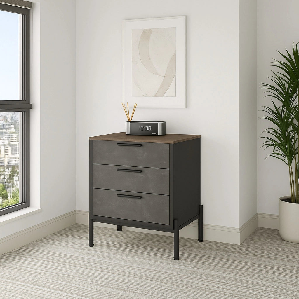 Madia Butchoy, Credenza 3 Cassetti, 54x45x70h cm Marrone