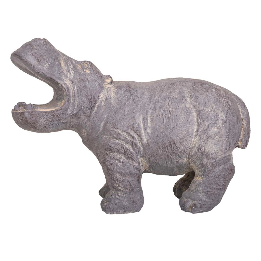 Decorativo ippopotamo di magnesio grigio 35x26x40h