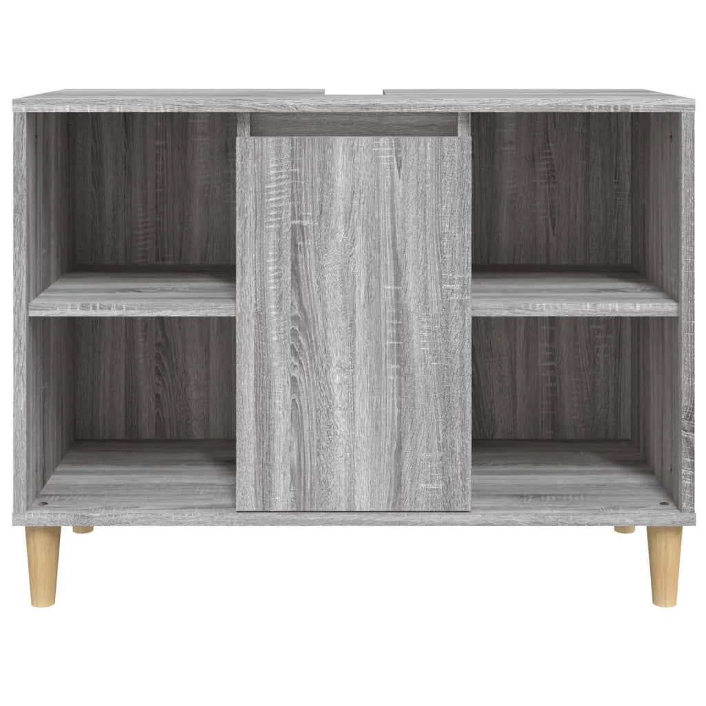 Mobile Lavabo | Armadio Lavabo Grigio Sonoma 80x33x60 cm in Legno Multistrato