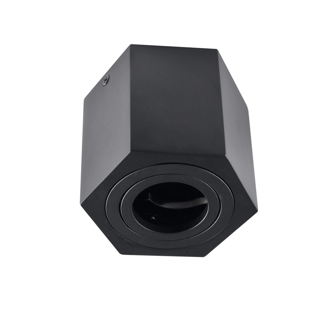 Faretto plafoniera nera Hexagon 1xGU10 Polux 313188