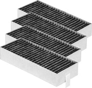 4 filtri a carbone attivi - compatibili con Siemens HZ9VRCR0 17004796 / Bosch HEZ9VRCR0 17004805 / Neff Z821VR0 17004806 / Gaggenau CA282111 / Constructa CZ9VRCR0 - sostituzione filtro di circolazione - aspirapolvere filtro a carbone attivo