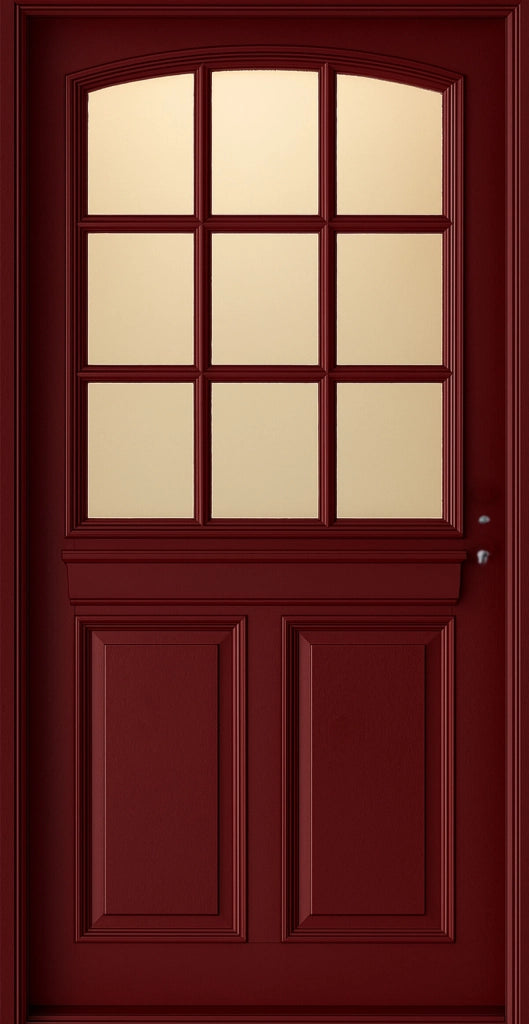 Porta d'ingresso in legno vitreo, Alize RAL 3004, H,215xl,90 p,sinistra Dimensioni Tabella senza maniglia