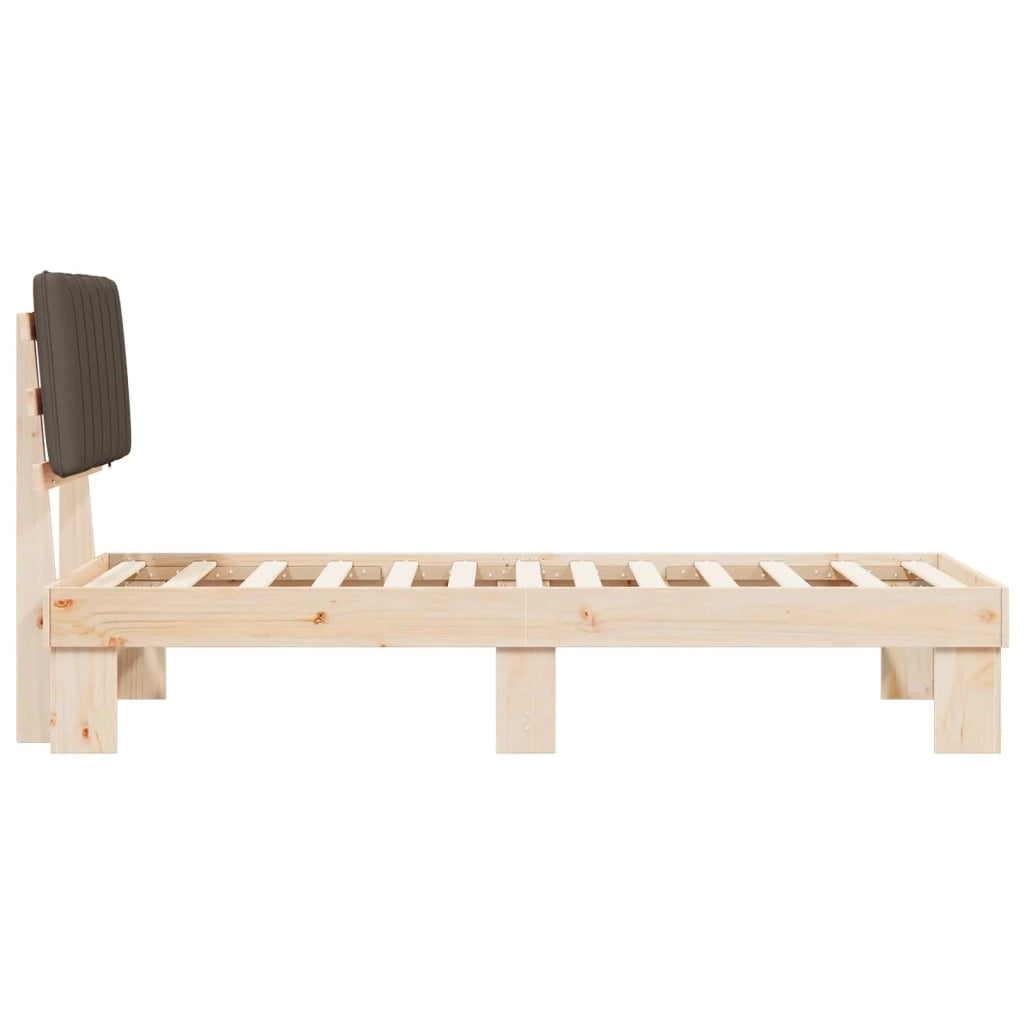 Letto con Testiera Rivestita Talpa 75 x 190 cm Pino massello 877532