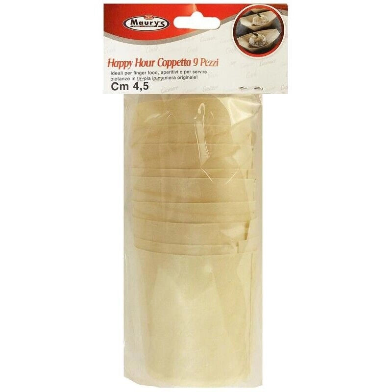 MAURY'S COPPETTA 4,5CM BAMBOO 9PZ MONOUSO PER FINGER FOOD APERITIVO HAPPY HOUR