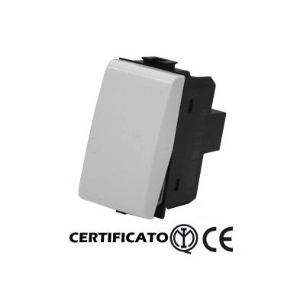 Pulsante unipolare illuminabile 16a compatibile con bticino matix