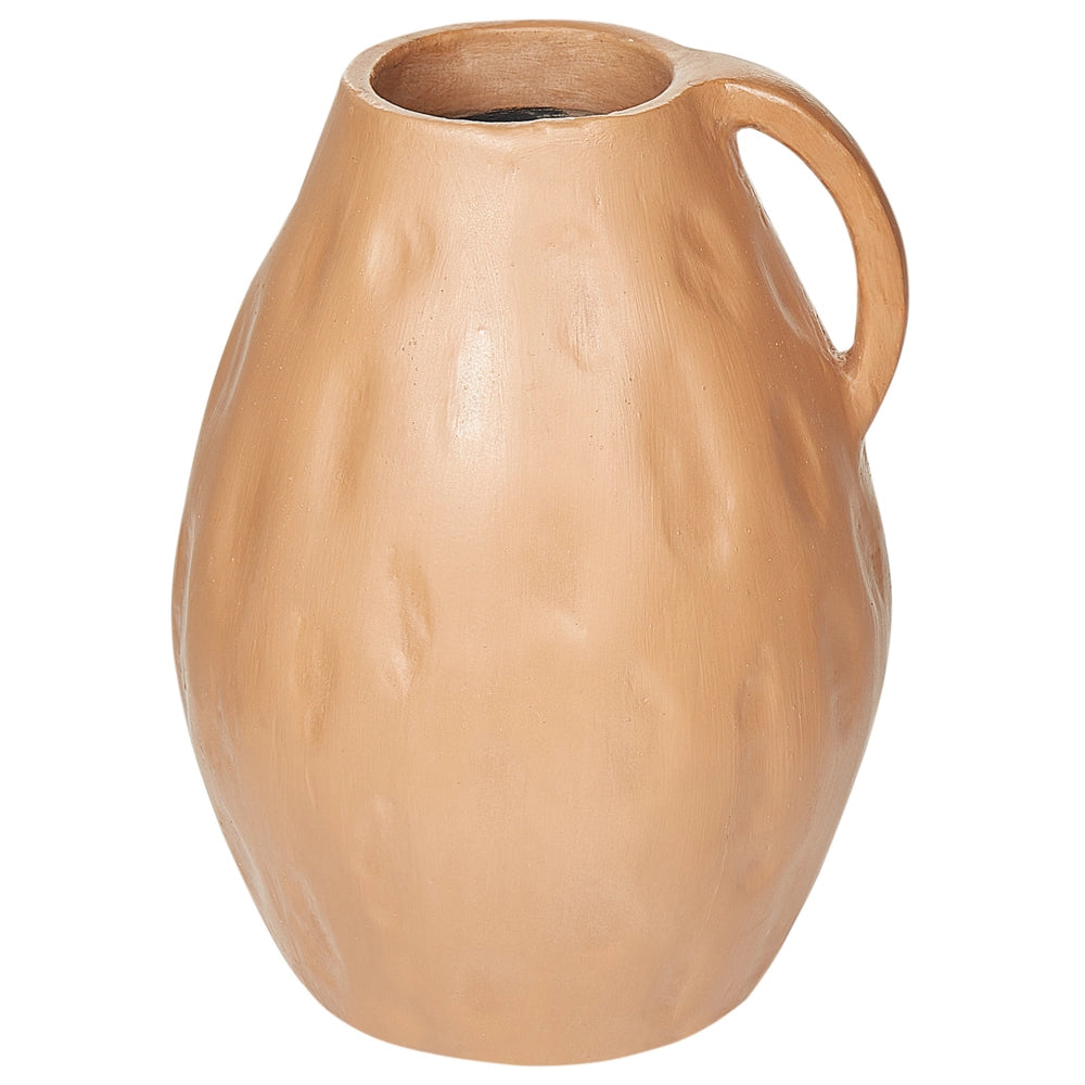 Vaso decorativo Beige Terracotta 40 cm Fatto a mano Design tradizionale Decorazione casa Soggiorno