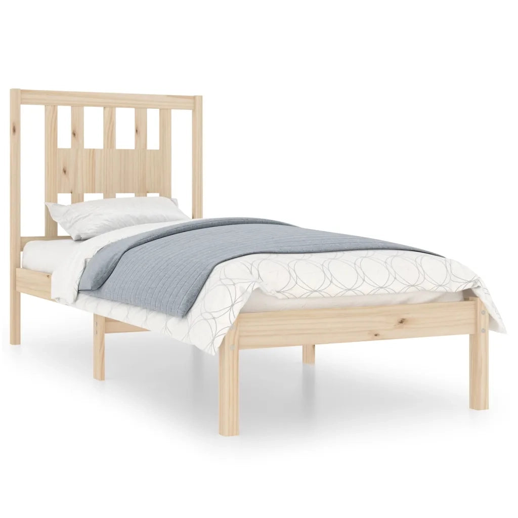 Giroletto-Struttura Letto in Legno Massello 90x190 cm Single 815472