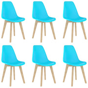 Sedie da Pranzo 6 pz Blu in Plastica cod mxl 56636