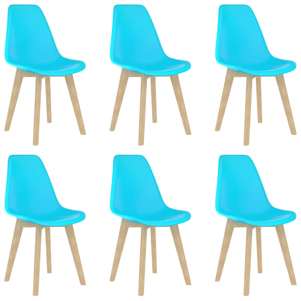Sedie da Pranzo 6 pz Blu in Plastica cod mxl 56636