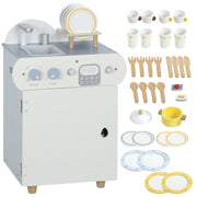 Cucina Giocattolo per Bambini con Lavastoviglie ¨C zephmum ¨C 32 Accessori MDF Legno Colore Blu