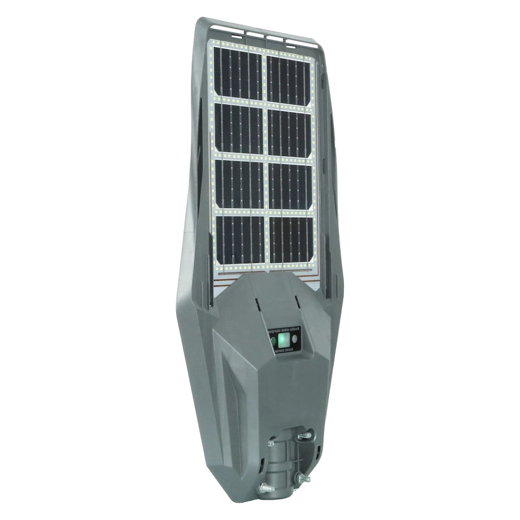 Lampione solare nero LED 300W 6500K sensore+tele IP65