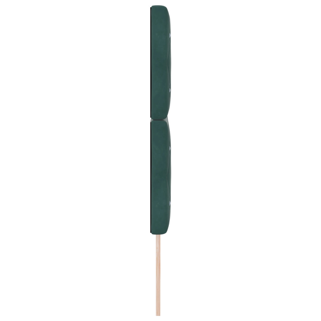 Testiera con bottoni in cristallo trapuntati Verde Scuro 140 cm Velluto
