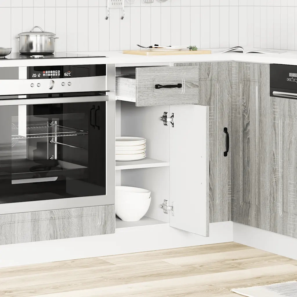 Base da Cucina Kalmar Grigio Sonoma in Legno Multistrato 853463