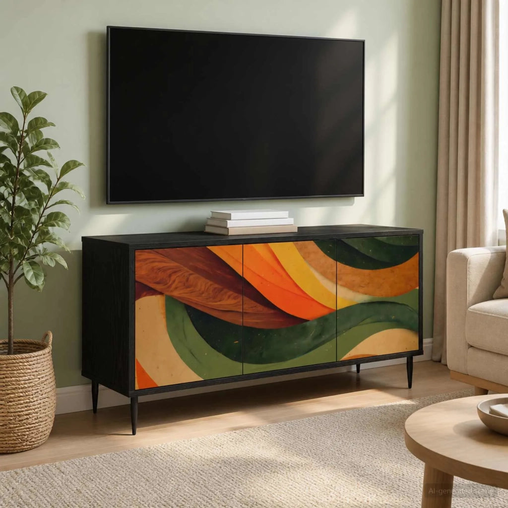 Mobile TV BONN 102 x 33 x 51 cm Rovere Nero 8007101