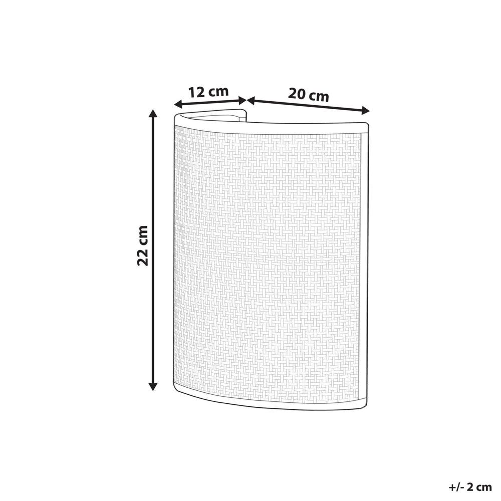 Lampada da parete in rattan naturale con paralume in stile boho soggiorno camera da letto