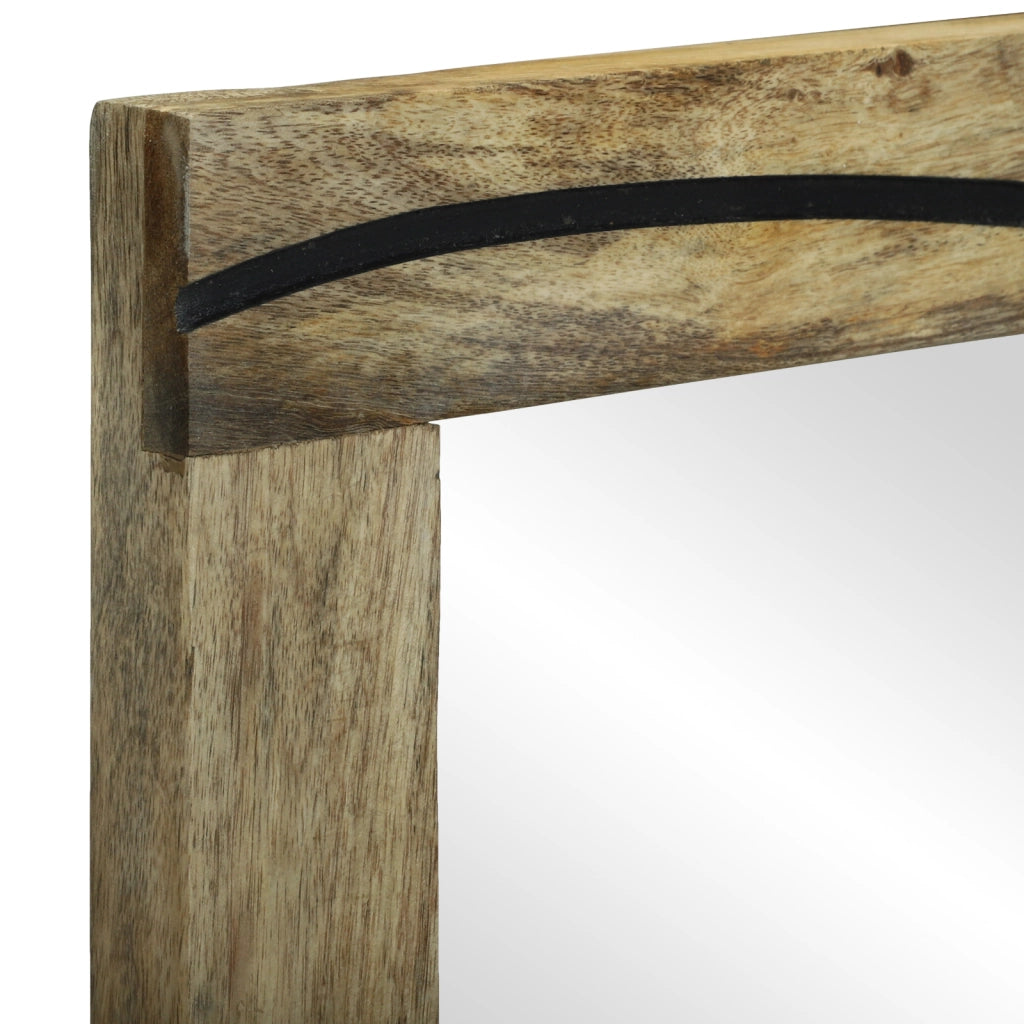 Specchio da bagno 50x70x30 cm Legno massello mango