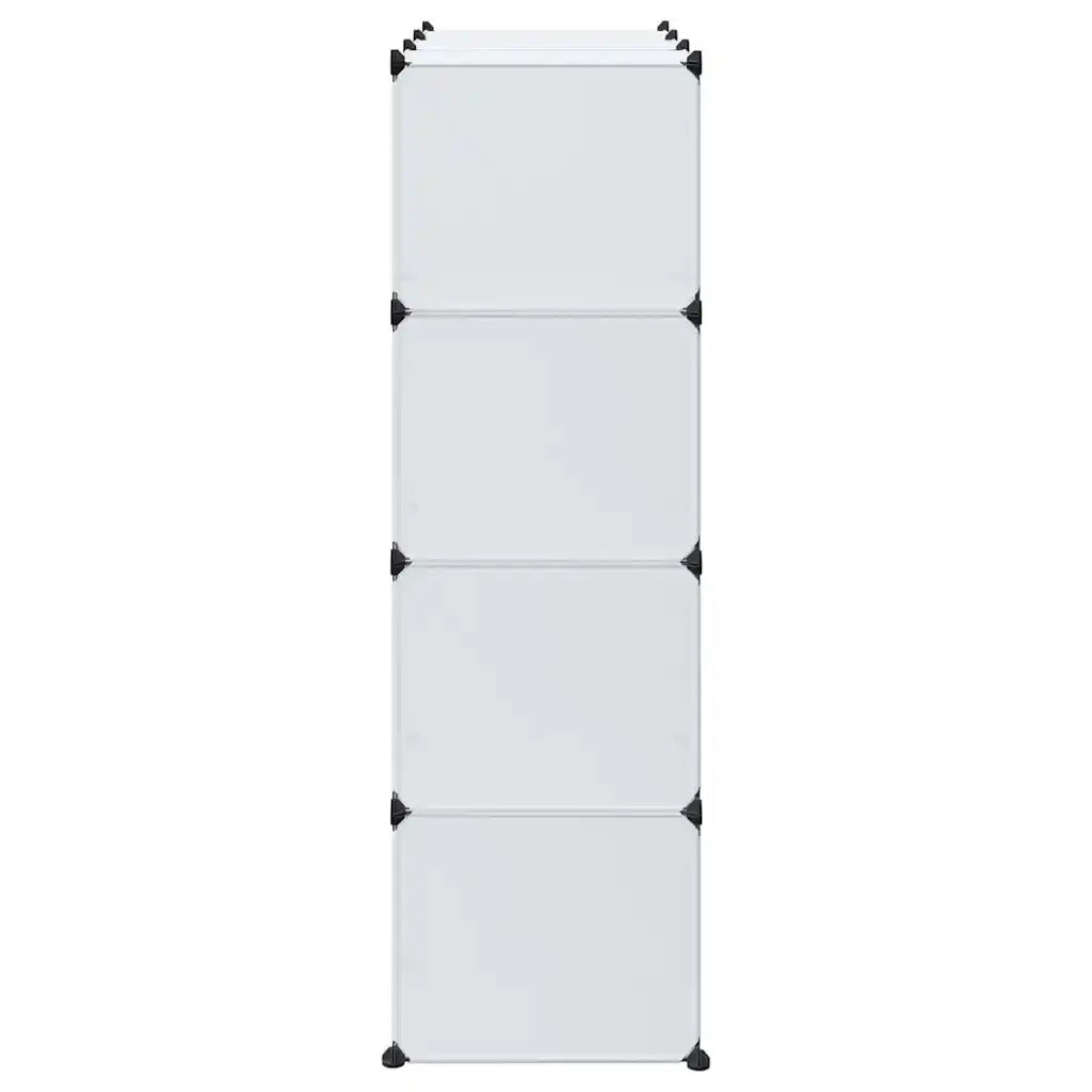 Armadio Modulare con 9 Scomparti 109x36,5x143 cm Bianco 240498