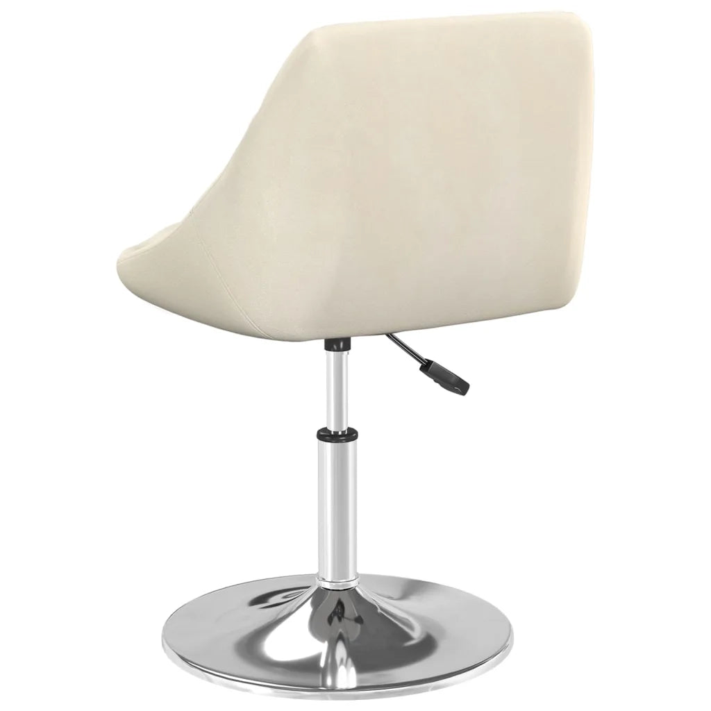 vidaXL Sedie da Pranzo Girevoli 6 pz Crema in Velluto