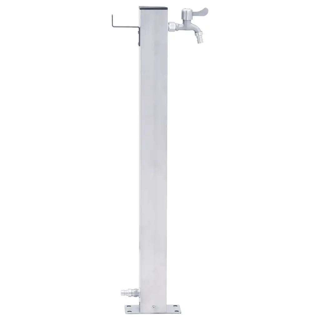 Colonna d'Acqua da Giardino-Attrezzi da giardino 100 cm Acciaio Inox Quadrato