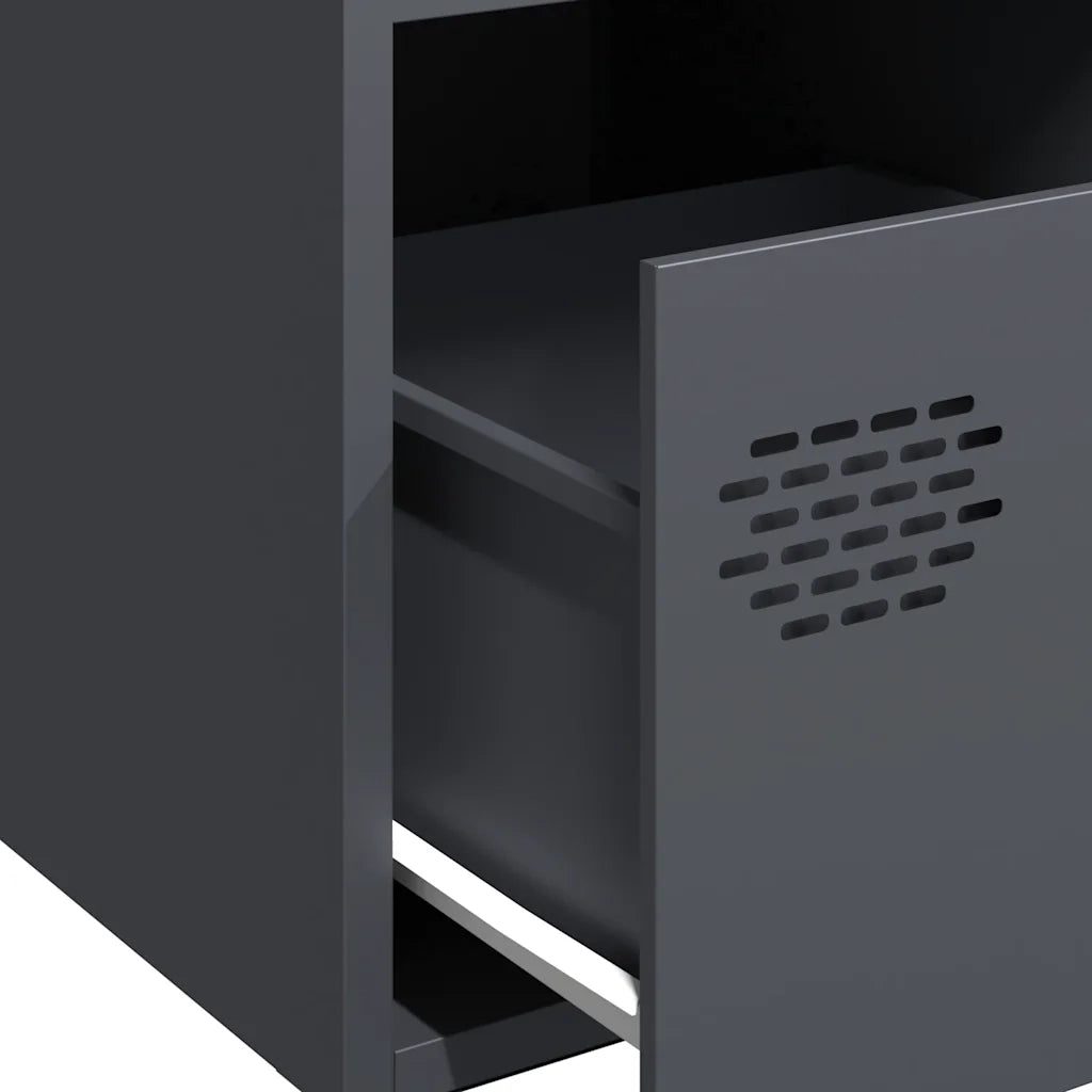 vidaXL Credenza Antracite 68x39x73,5 cm in Acciaio Laminato a Freddo