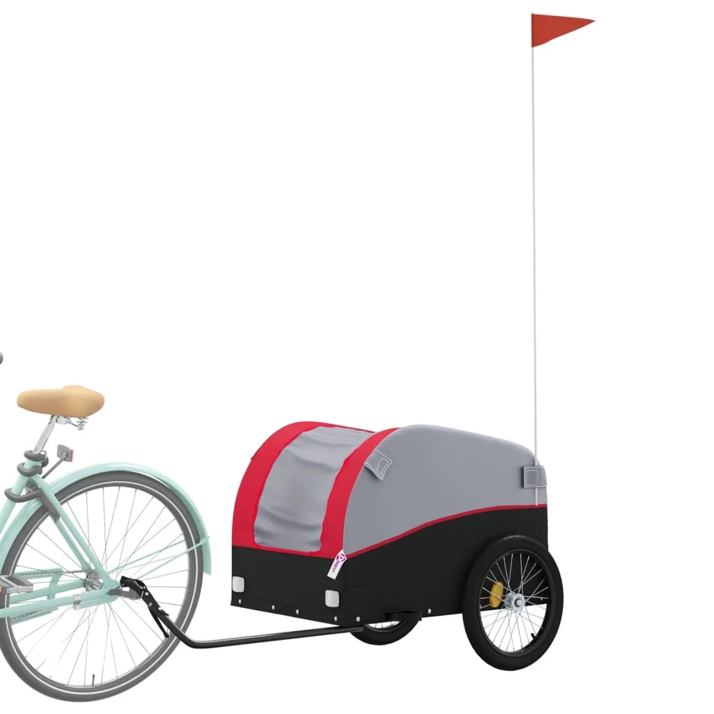 Rimorchio per trasporto biciclette capacità 45 kg ferro rosso 02_0044176