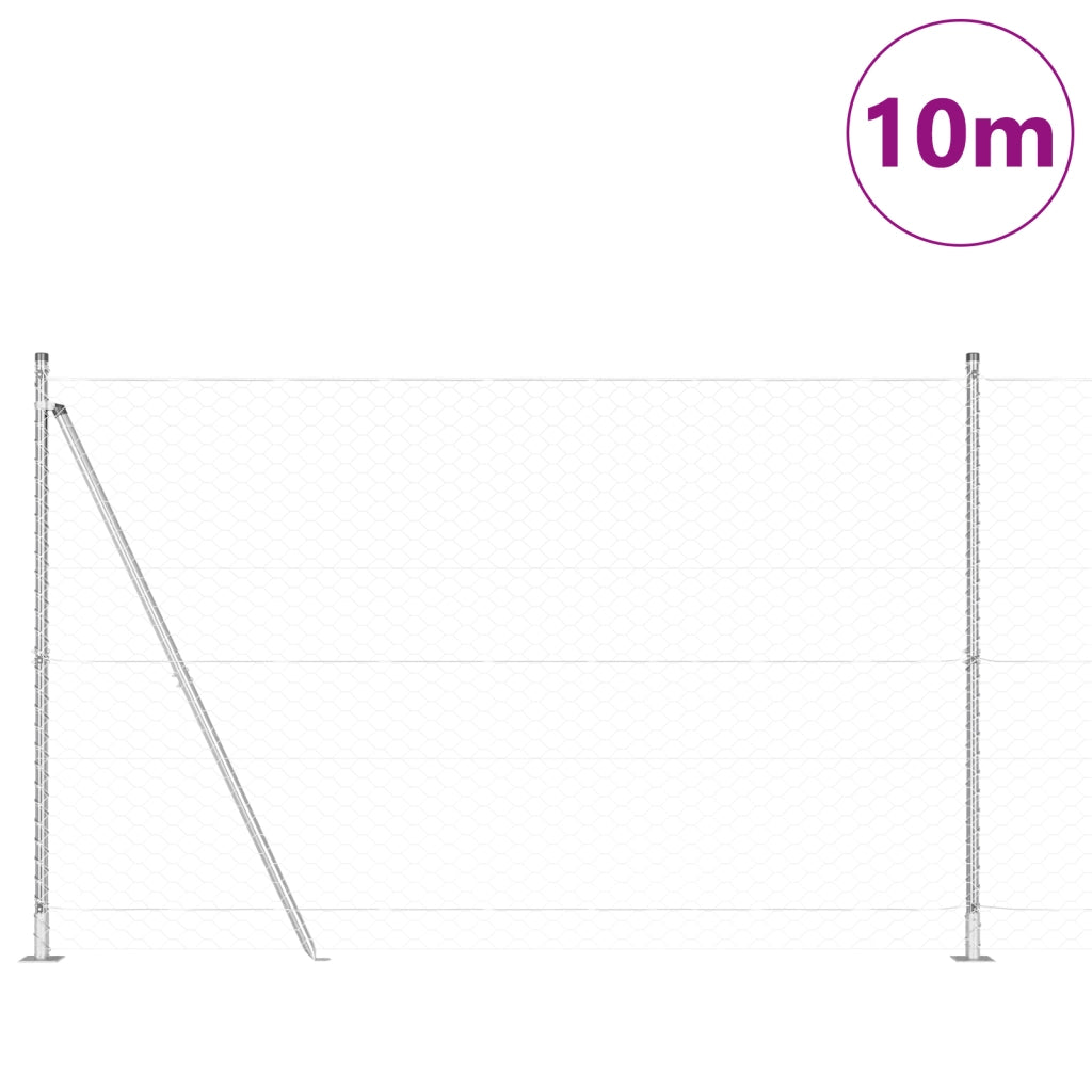 Recinzione Esagonale  1,6x10 m Acciaio Zincato