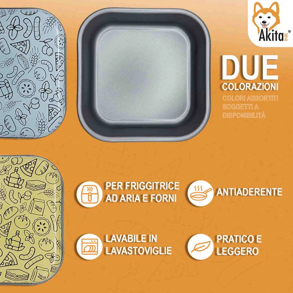 Akitaink Teglia Quadrata Friggitrice Aria 20,7 cm