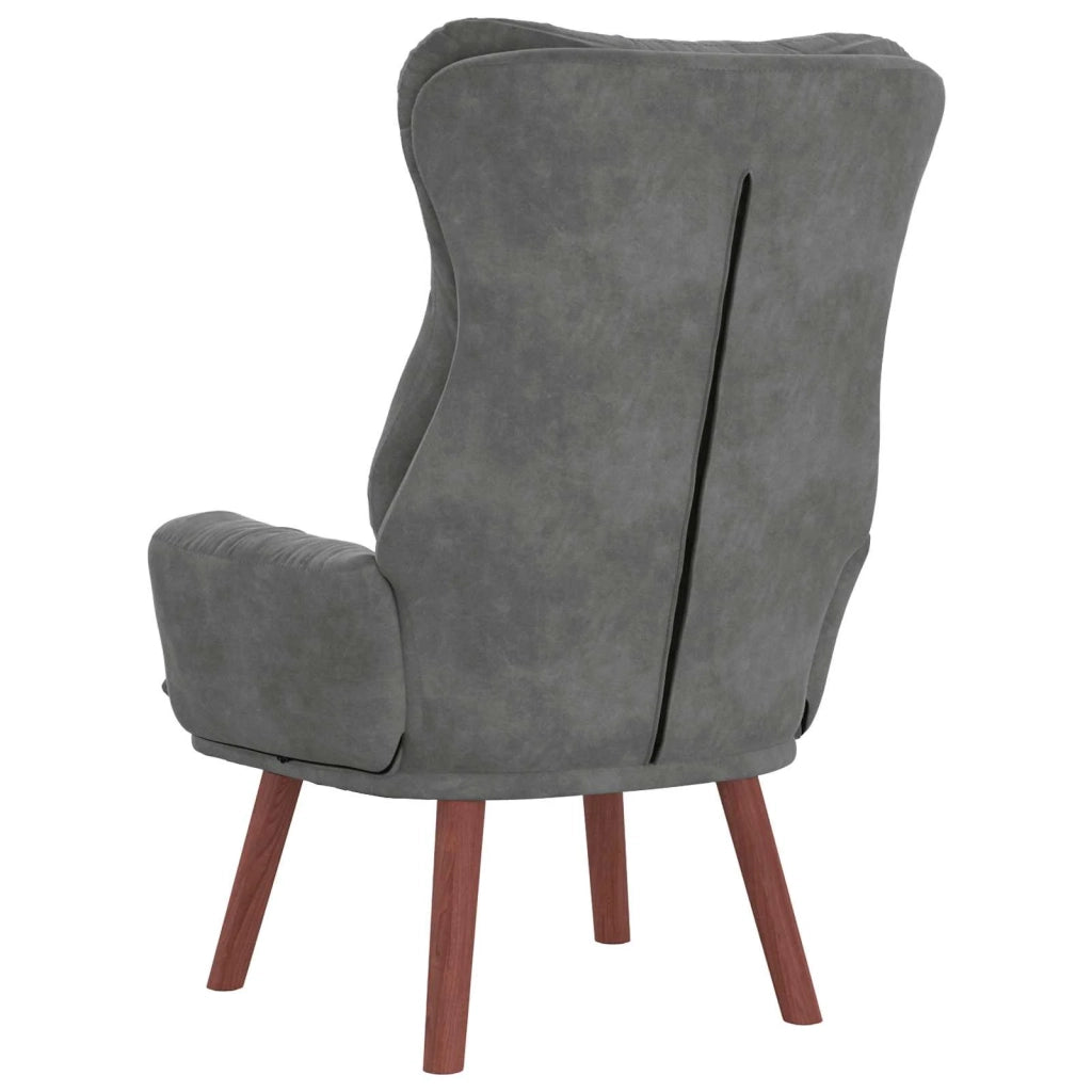Poltrona | Sedia Relax Grigio scuro 69 x 74 x 93 cm Velluto