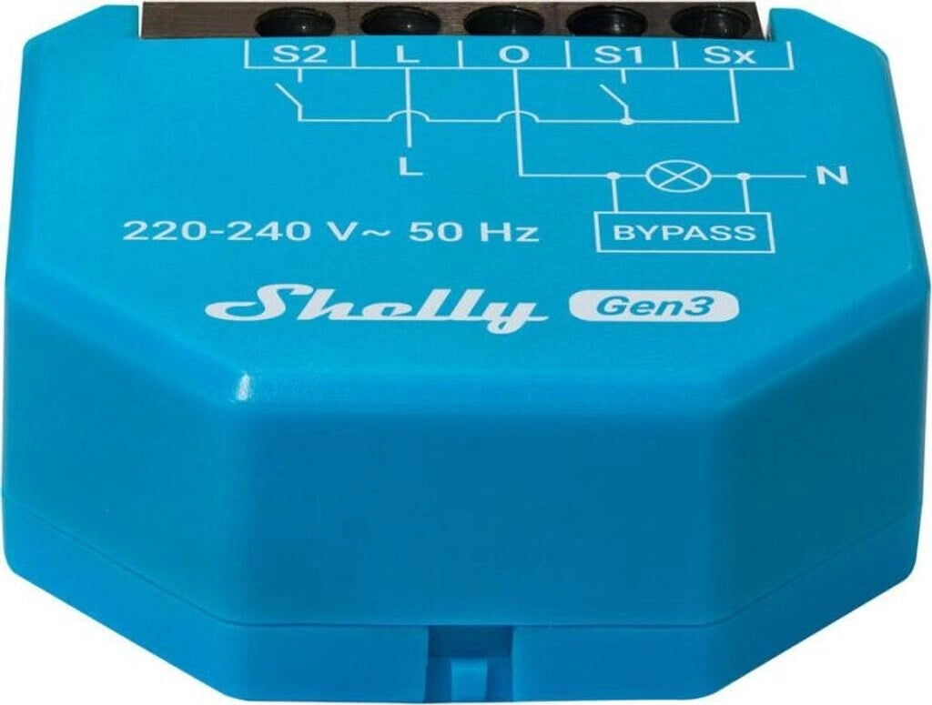 Shelly 1L Gen3 - Relè Smart per Luci Senza Neutro - Confezione da 2 Pezzi