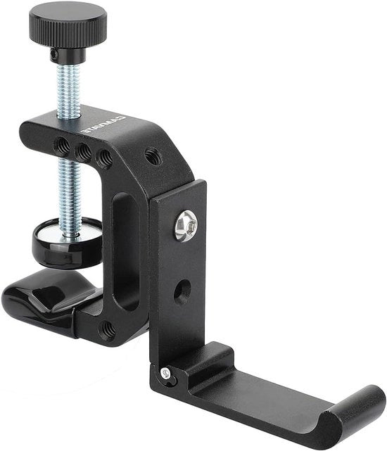 Wandhaak opvouwbaar periferico per deposito attrezzi in nero, duraturo con chiodo a C e punti di fissaggio 1/4" e 3/8".