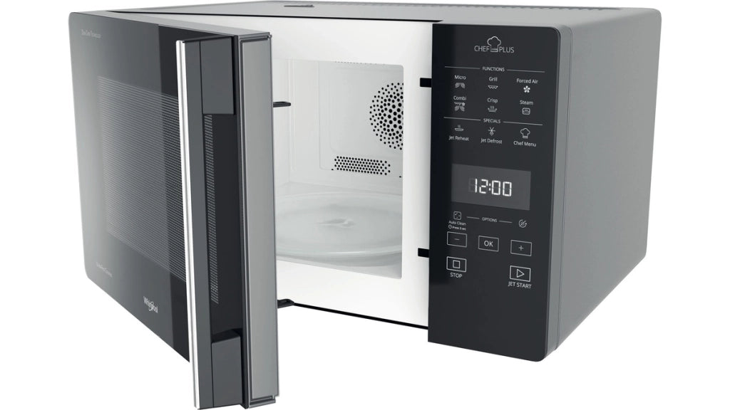Microonde Combinato Whirlpool Chef Plus Mcp 359 Sl 800 W 25 Litri Grill (A30xL52xP49,4) Funzione Cottura A Vapore Argento