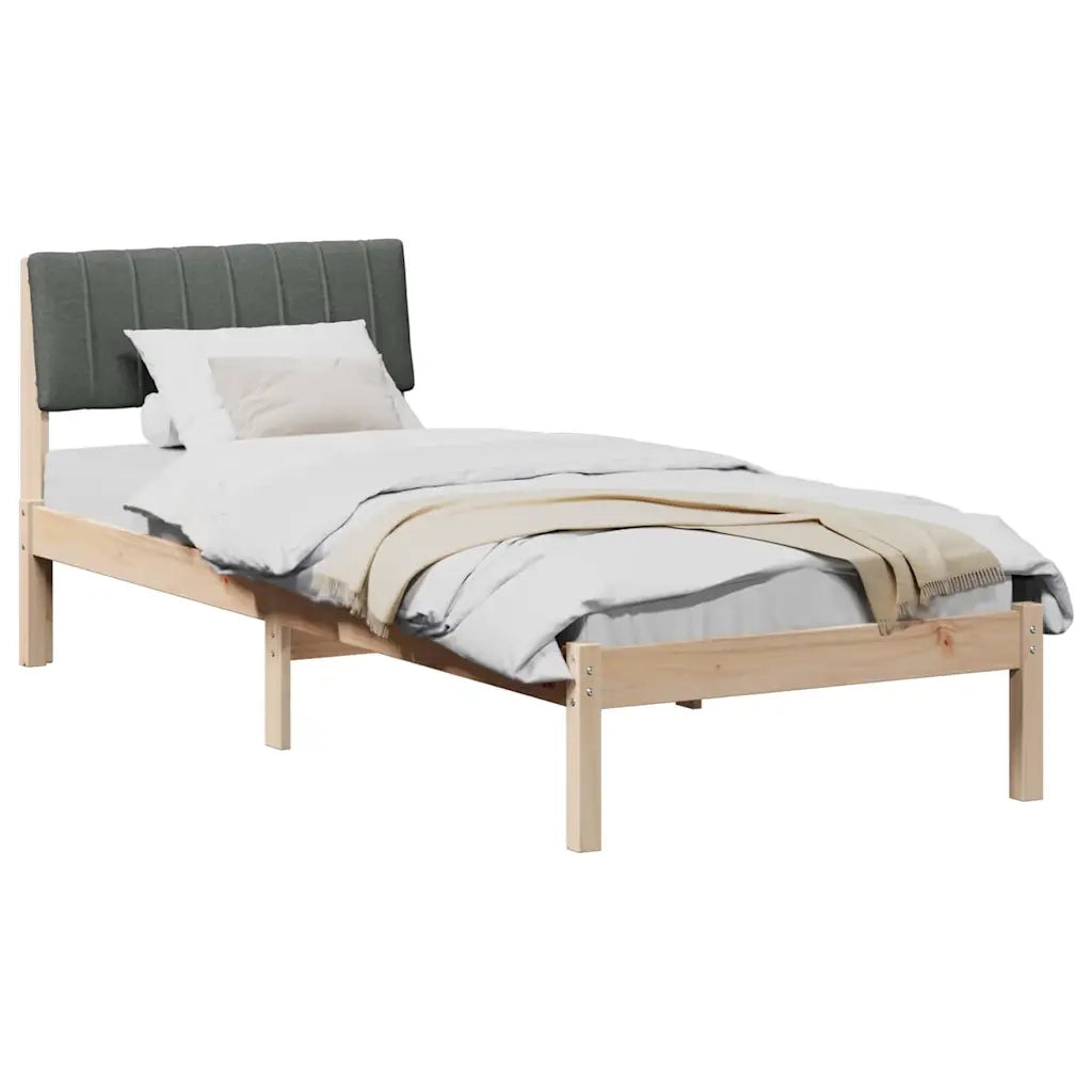 Struttura del letto-Giroletto marrone e grigio scuro 75 x 190 cm 690668